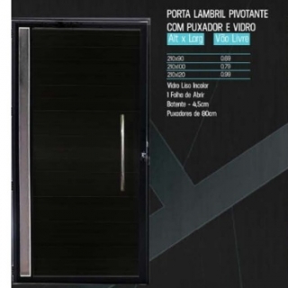 porta de aluminio lambril pivotante com puxador e vidro Areia e Pedra Sorocaba Pisos Sorocaba Porcelanato Sorocaba