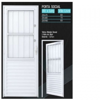 porta de aluminio social Revestimento Sorocaba  Material de Construção Sorocaba